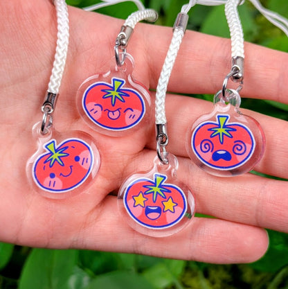 Cute Tomato Emote Phone Charms!