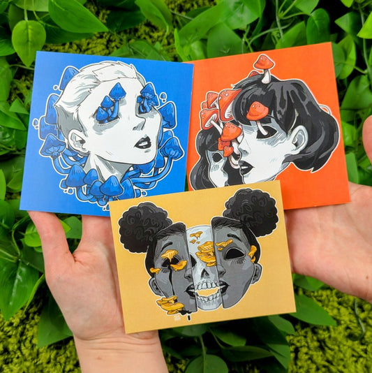 Mushroom Face Girl Mini Prints!