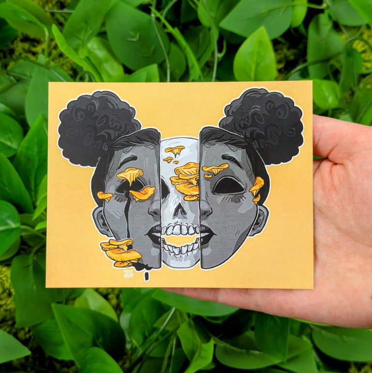 Mushroom Face Girl Mini Prints!