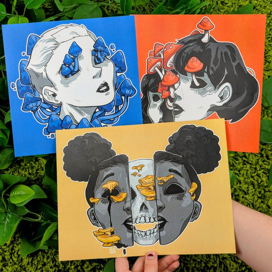 Mushroom Face Girl Large Prints!