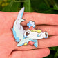 Front of hammerhead shark enamel pin