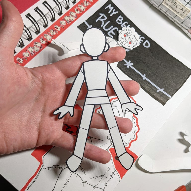 man paper doll template