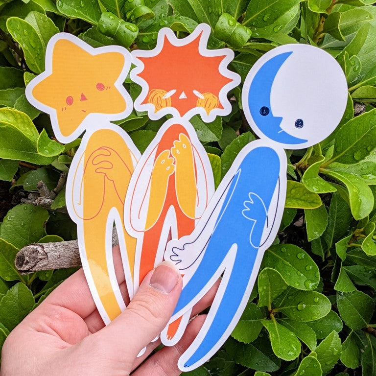 Minimalistic Space People Stickers