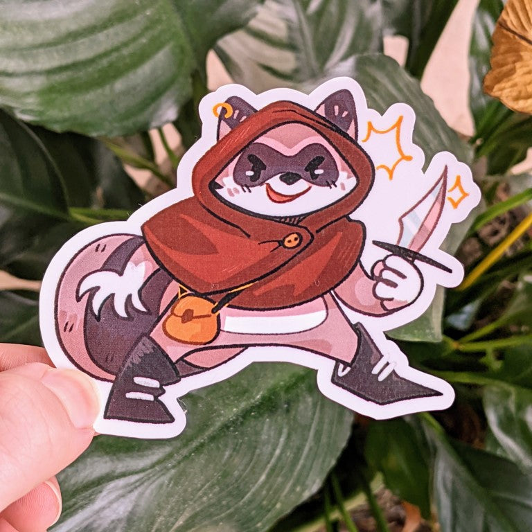 Lucky Raccoon - Raccoon - Sticker